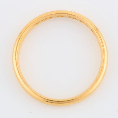 22CT GOLD WEDDING BAND SIZE J 19551956 - ADDITIONAL PHOTO 2
