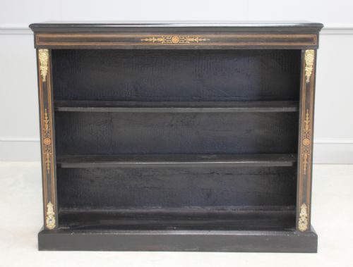 fig 1. A Victorian ebonized open bookcase