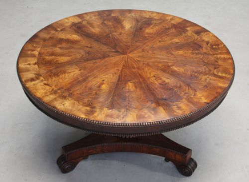 fig 1. A 19TH CENTURY TILT-TOP ROSEWOOD COFFEE TABLE