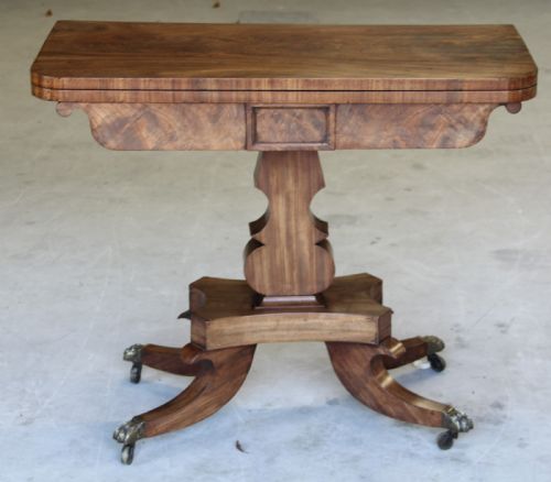 fig 1. A WILLIAM IV MAHOGANY CARD TABLE