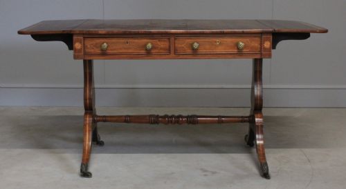 A Regency Inlaid Rosewood Sofa Table