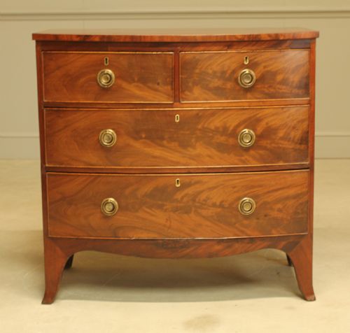 fig 1. A Regency bow front chest of drawers.
