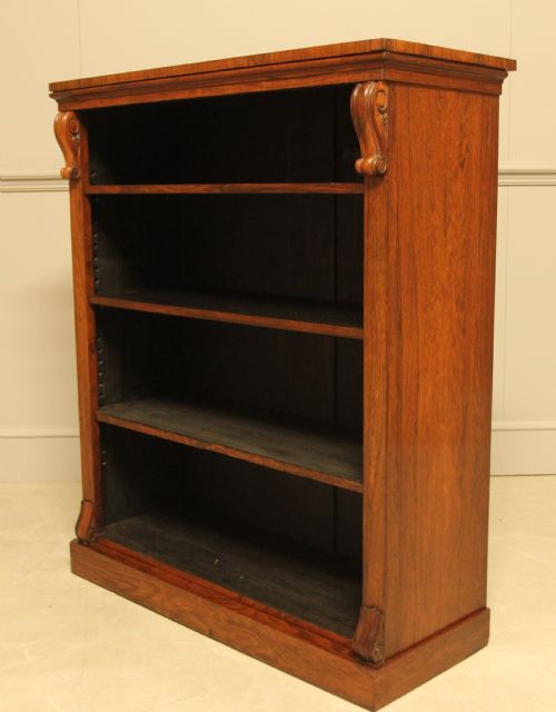 fig 1. A VICTORIAN ROSEWOOD OPEN BOOKCASE