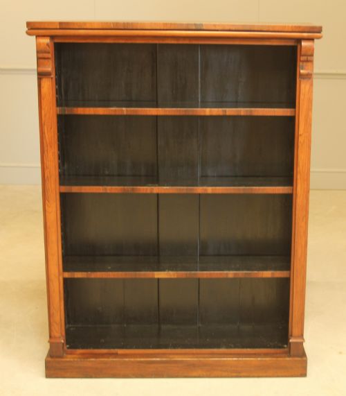 fig 1. A VICTORIAN ROSEWOOD OPEN BOOKCASE
