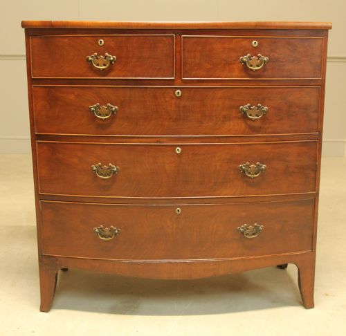 A Regency Mahogany Bow Fronted Chest of Drawers