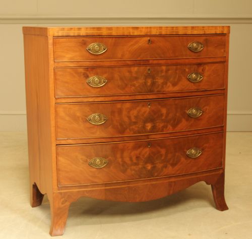 A 19th Century Bow Fronted Chest of Drawers