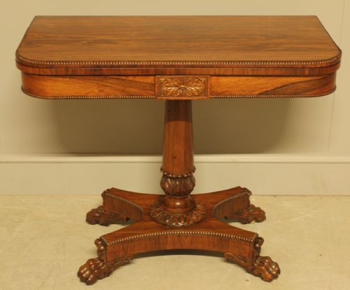 A 19th Century Rosewood Card Table