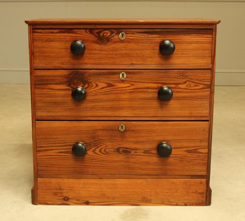 A 19th Century Pitch Pine Chest of Drawers