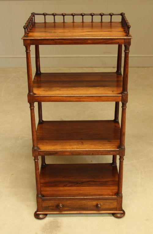 A George IV Rosewood Four-tier Whatnot