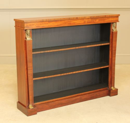 fig 1. An early 20th century mahogany open bookcase.