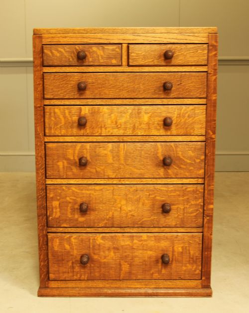 An Early 20th Century Solid Oak Printers Chest