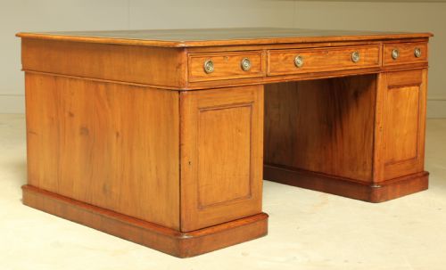 A Large Victorian Mahogany Partners Desk.
