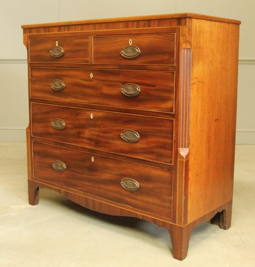 A VICTORIAN INLAID CHEST OF DRAWERS - ADDITIONAL PHOTO 2