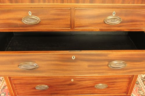 A VICTORIAN INLAID CHEST OF DRAWERS - ADDITIONAL PHOTO 8