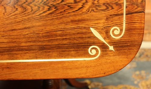 A REGENCY ROSEWOOD BRASS INLAID SOFA TABLE - ADDITIONAL PHOTO 10
