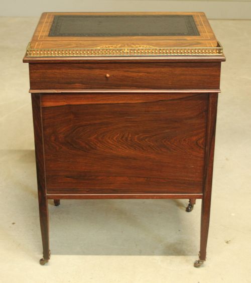 A VICTORIAN ROSEWOOD DAVENPORT - ADDITIONAL PHOTO 9