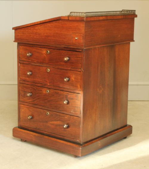 AN EARLY 19TH CENTURY ROSEWOOD DAVENPORT - ADDITIONAL PHOTO 7
