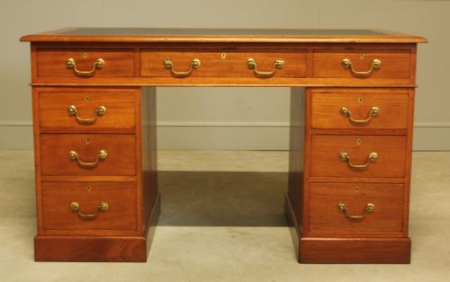 fig 2. A Victorian mahogany twin pedestal desk.