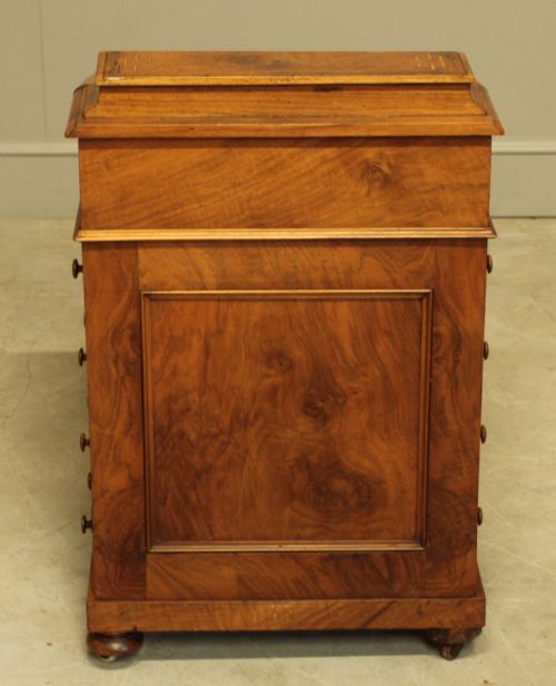 A VICTORIAN INLAID WALNUT DAVENPORT - ADDITIONAL PHOTO 8