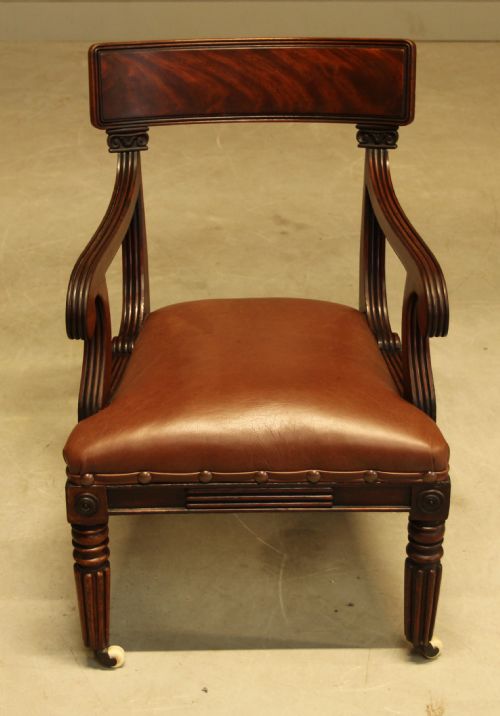 fig 1. A WILLIAM IV MAHOGANY BAR BACK ARMCHAIR