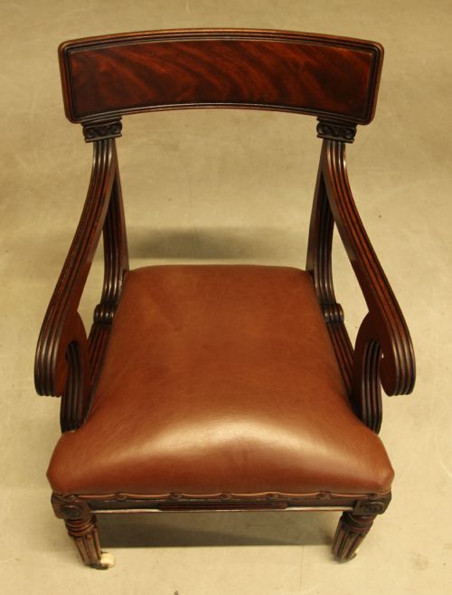 fig 2. A WILLIAM IV MAHOGANY BAR BACK ARMCHAIR