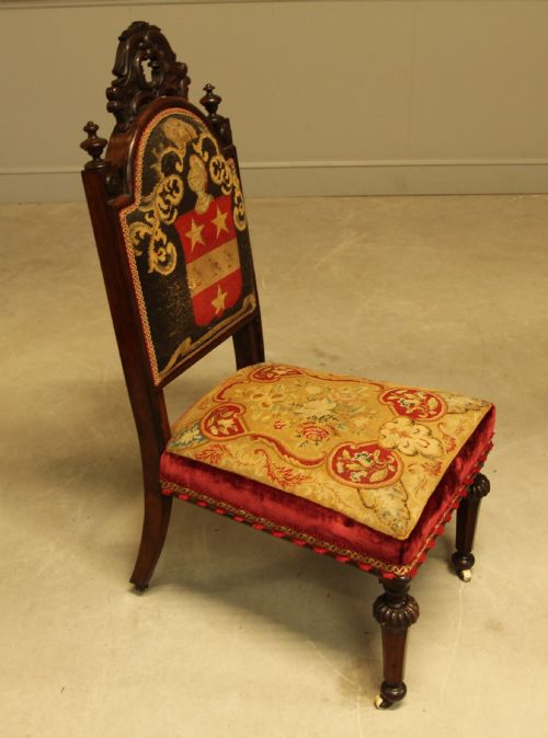 A 19TH CENTURY ROSEWOOD SIDE CHAIR - ADDITIONAL PHOTO 5