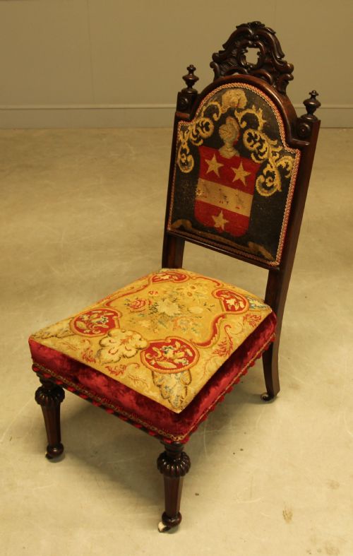 A 19TH CENTURY ROSEWOOD SIDE CHAIR - ADDITIONAL PHOTO 6