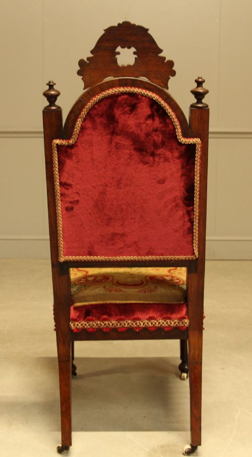 A 19TH CENTURY ROSEWOOD SIDE CHAIR - ADDITIONAL PHOTO 8