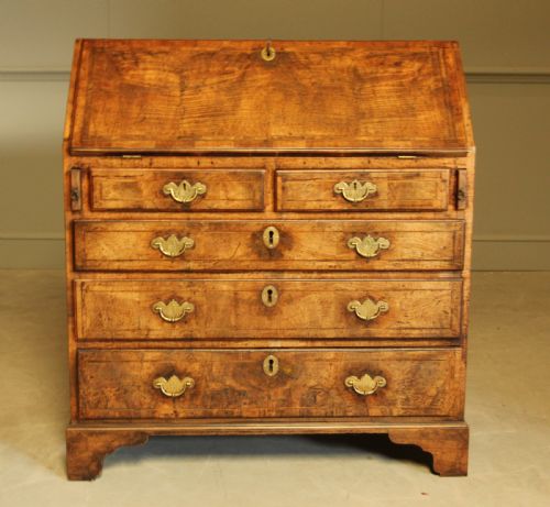 Antique Georgian Burr Walnut Bureau