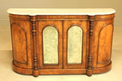 A Victorian Burr Walnut Credenza