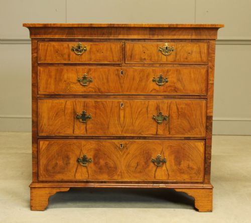 A 19th Century Walnut Chest of Drawers.