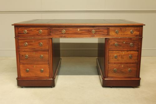 fig 1. A Victorian mahogany partners desk