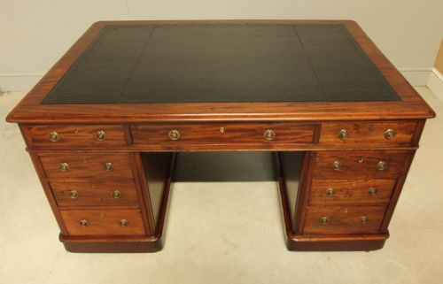 fig 2. A Victorian mahogany partners desk