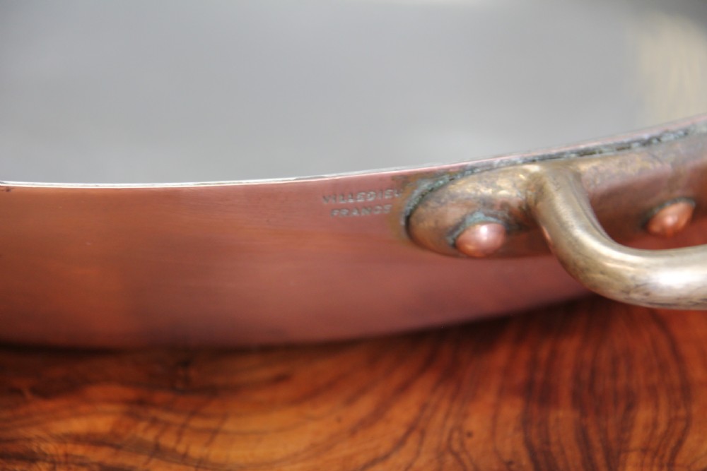 19th century French copper prospector pan   View V