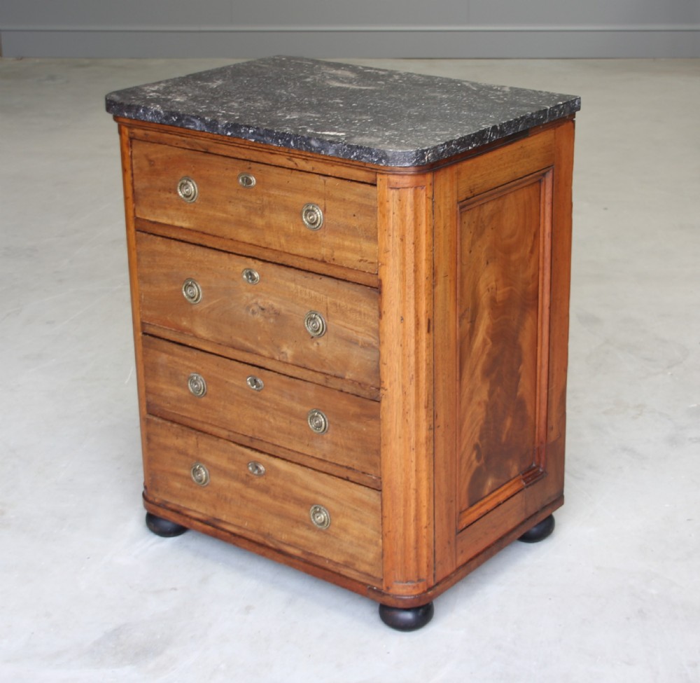 A 19th century French mahogany chest of drawers. View III