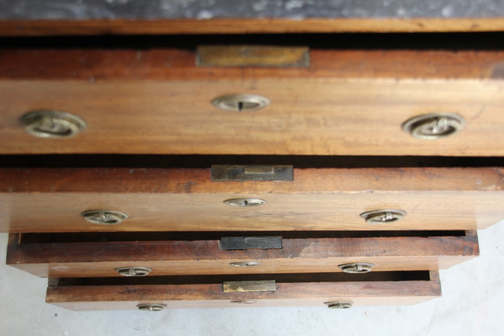 A 19th century French mahogany chest of drawers. View VIII