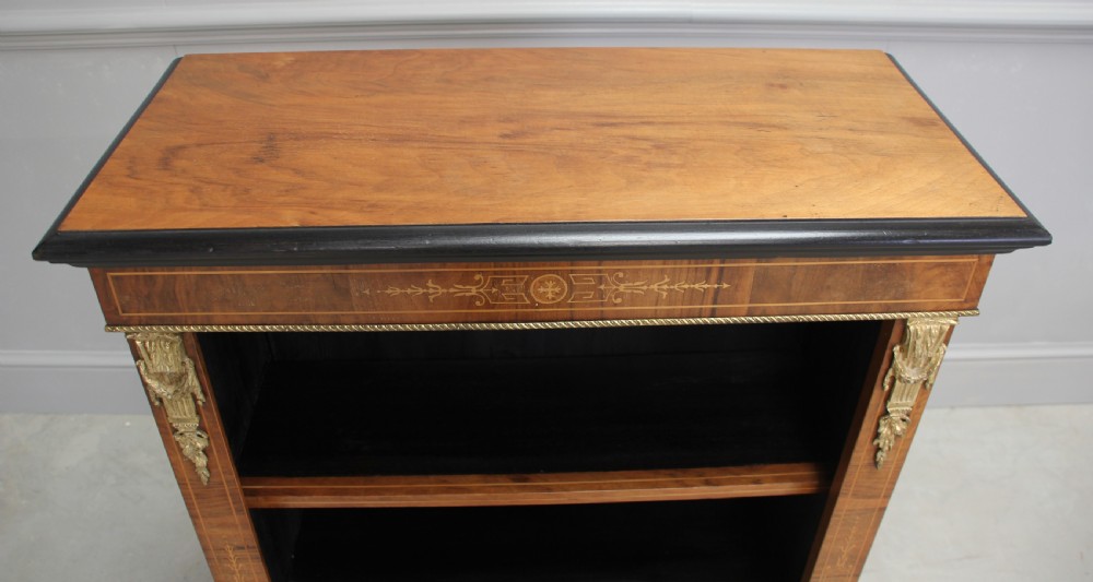 A 19th century walnut open bookcase. View VI