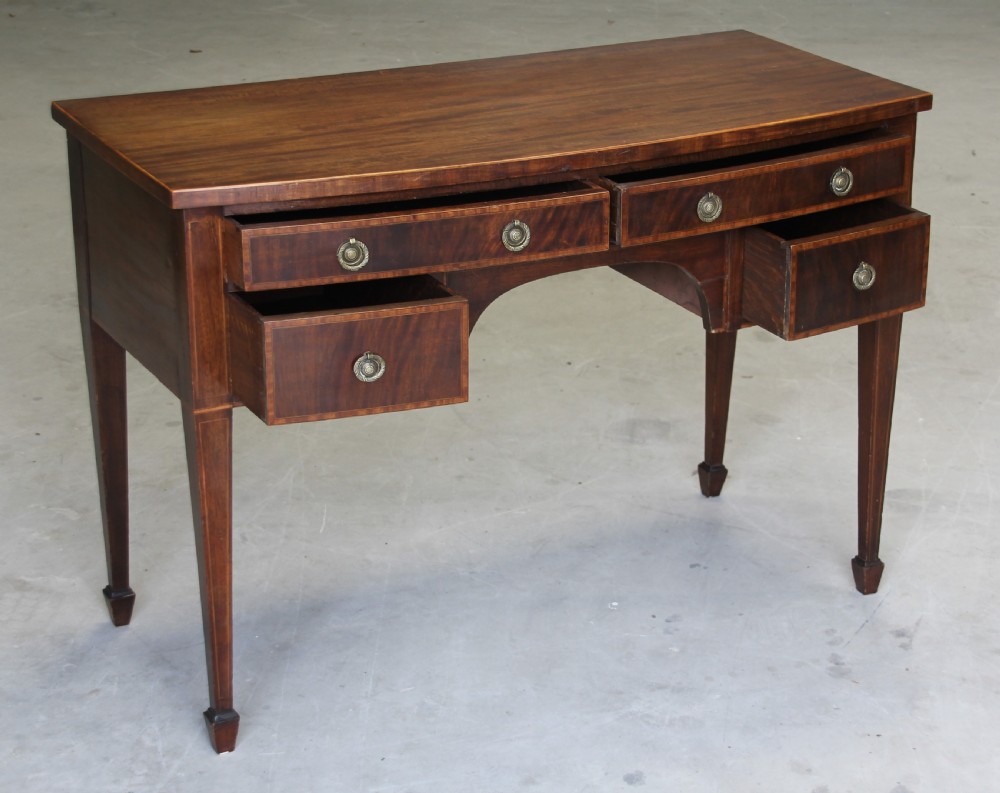 An Edwardian mahogany dressing table. View IX