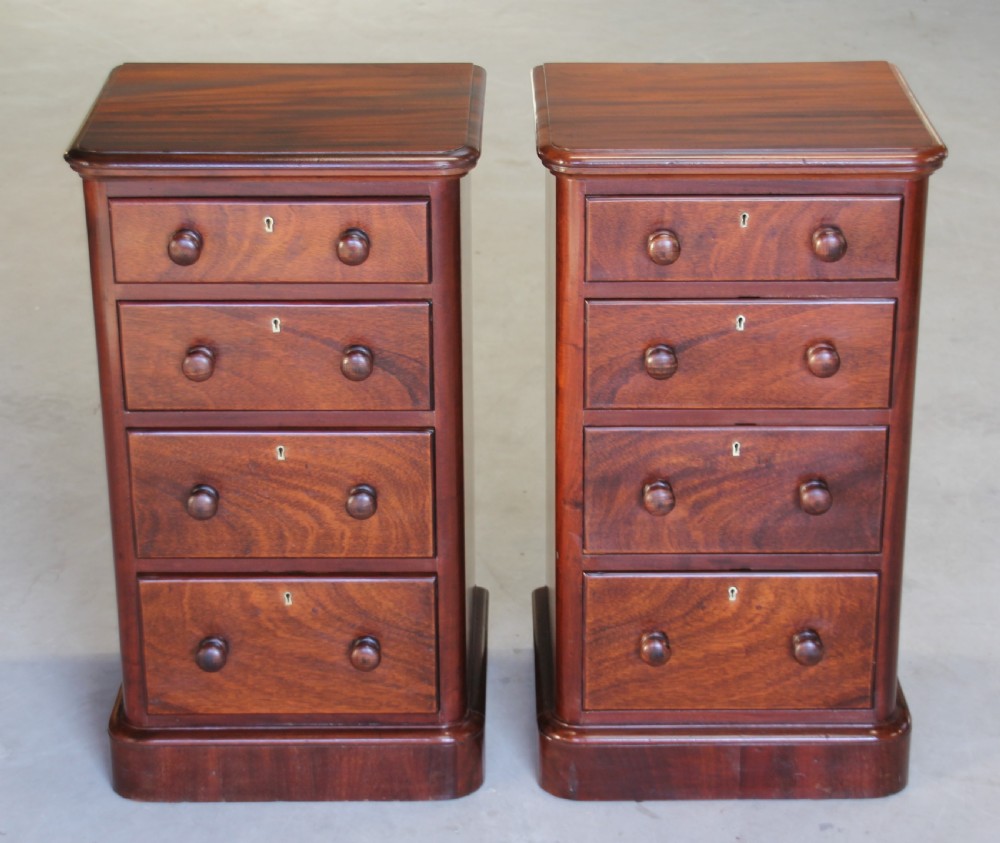 A pair of Victorian bedside cabinets. View IV