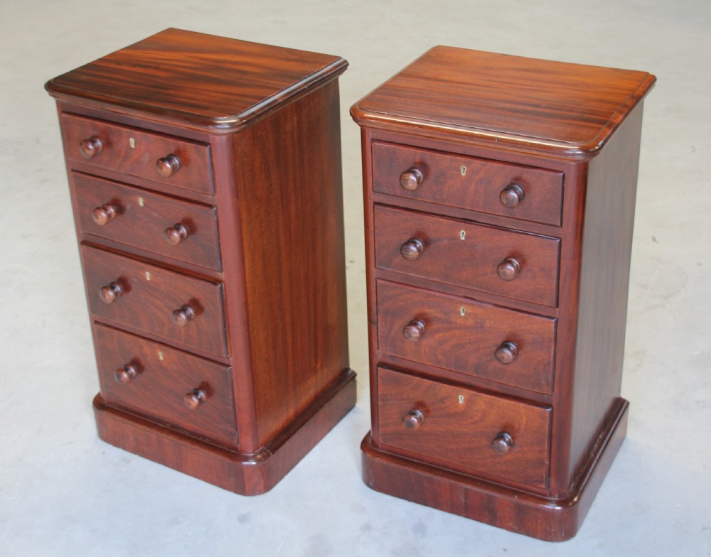 A pair of Victorian bedside cabinets. View V