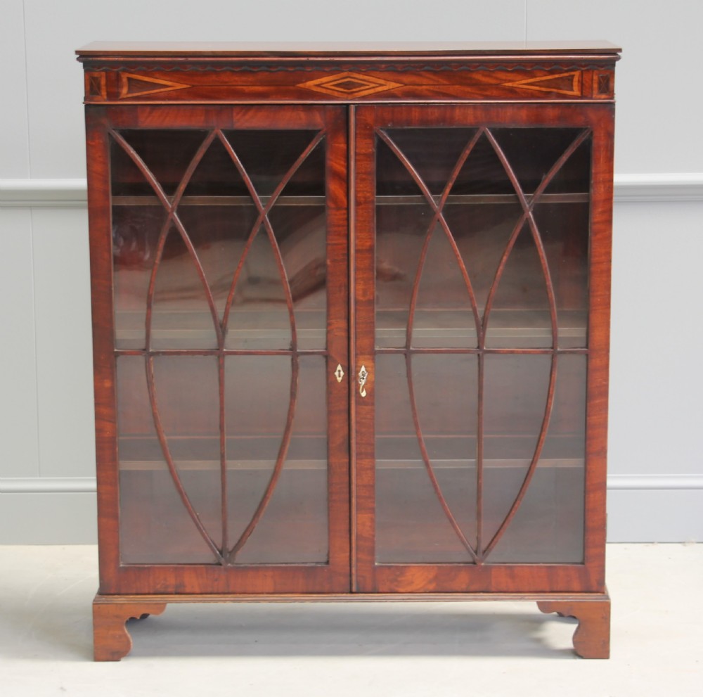 A 19th century mahogany display cabinet. View V
