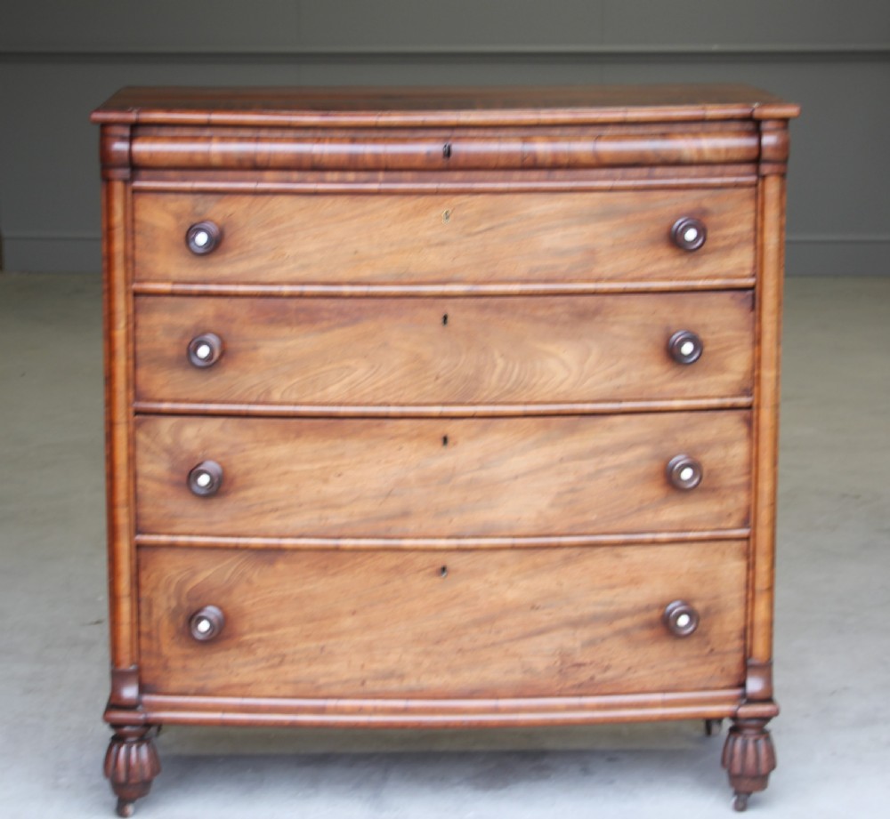 A William IV Mahogany Bow Breakfront chest of drawers View IV