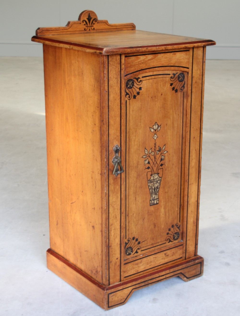 A 19th century Pitch Pine bedside cabinet View II