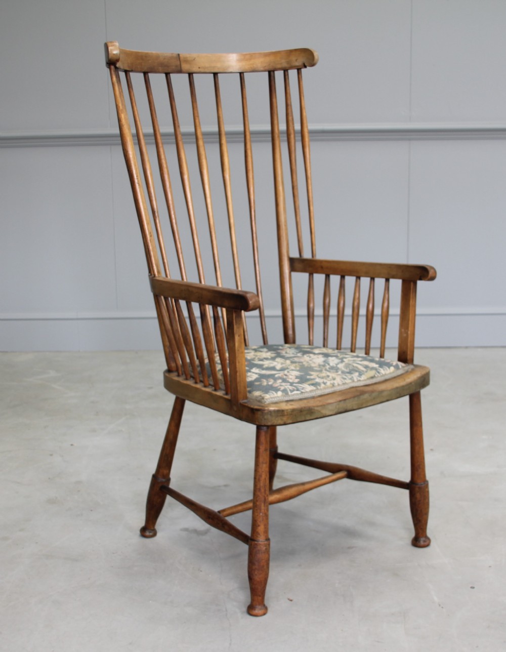 A 19th century beech carver chair