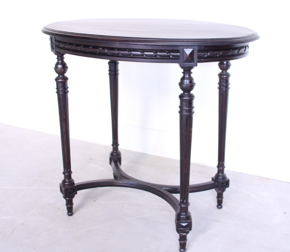 A 19th century ebonized table