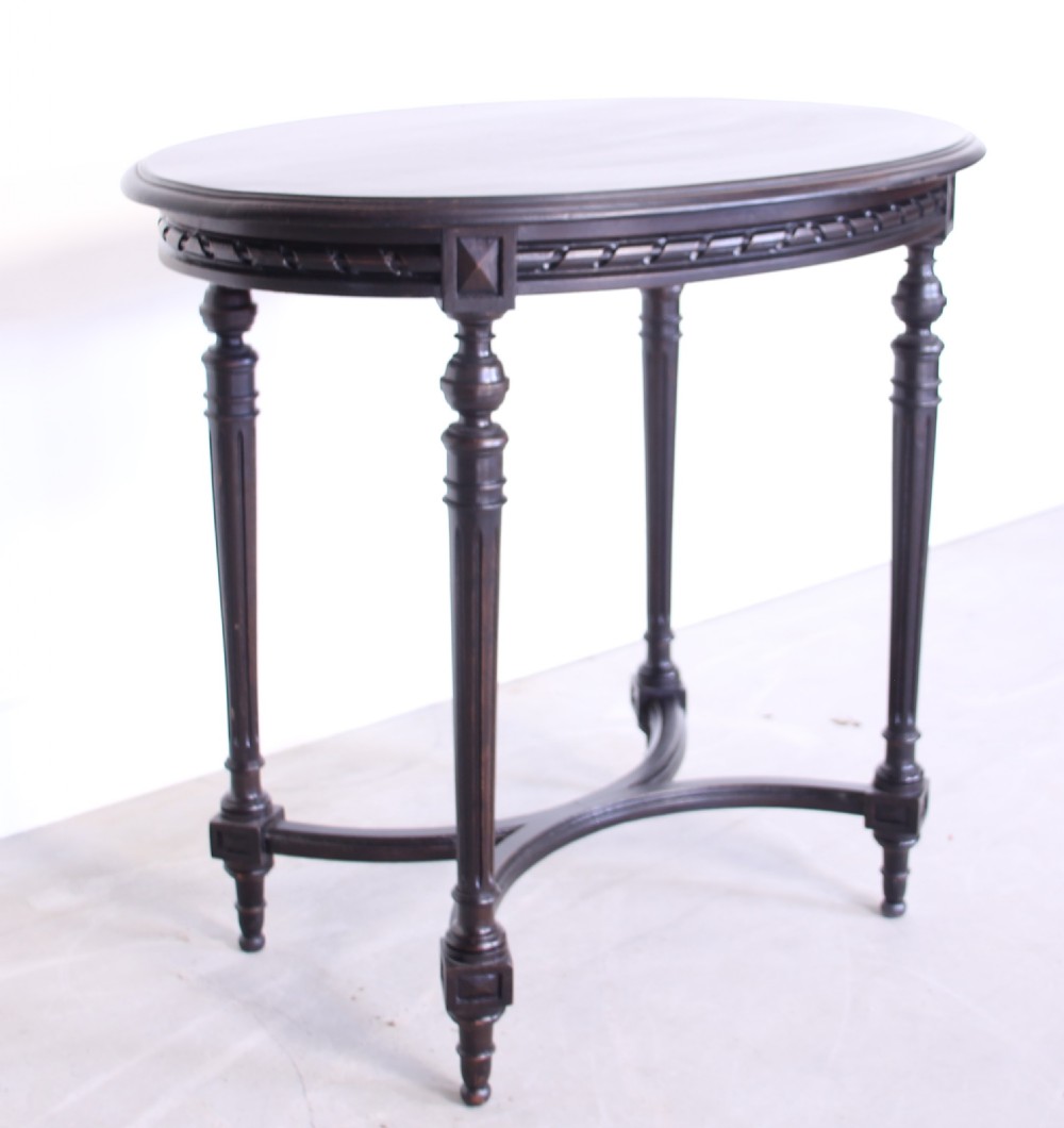 A 19th century ebonized table View V