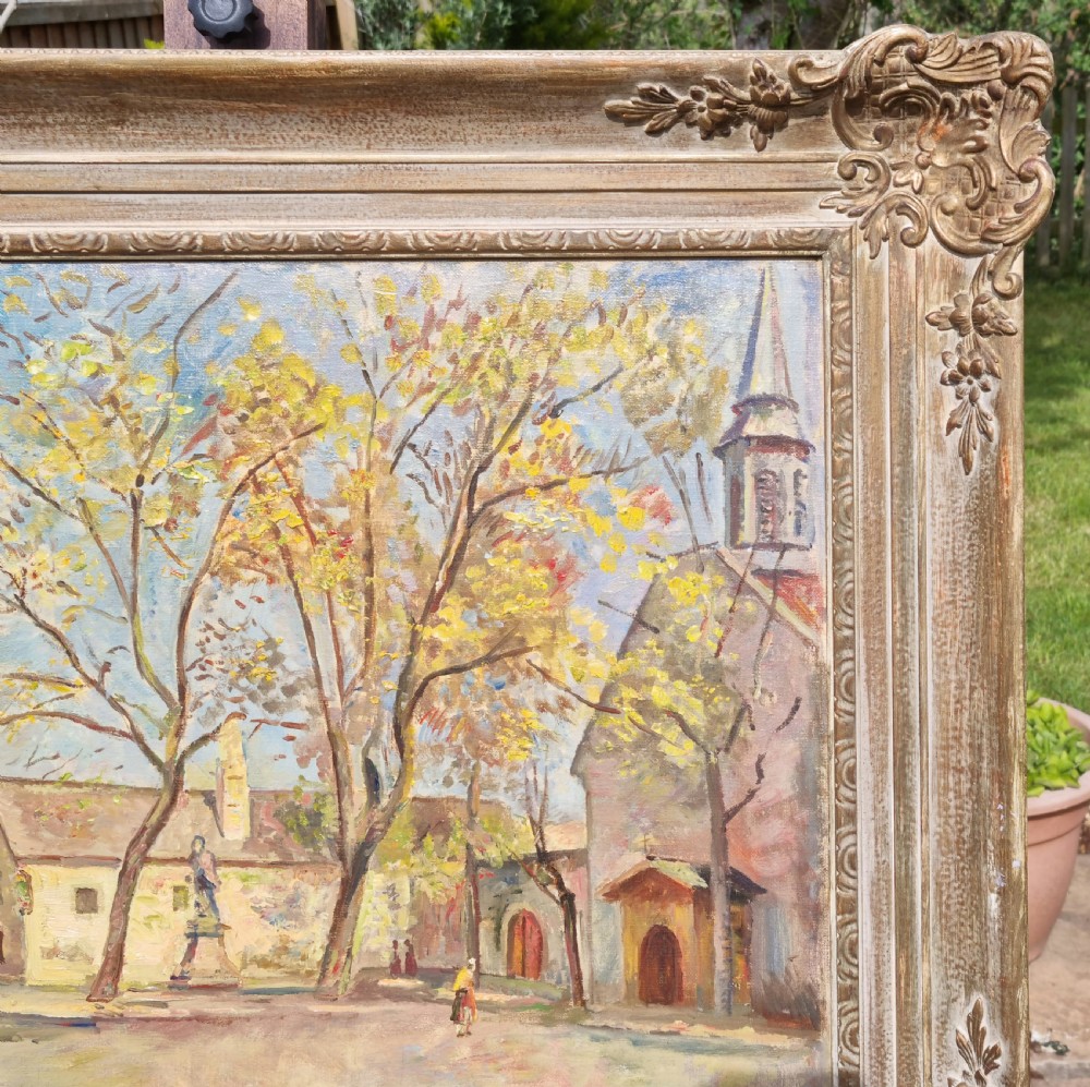 A carved framed oil on canvas. View III