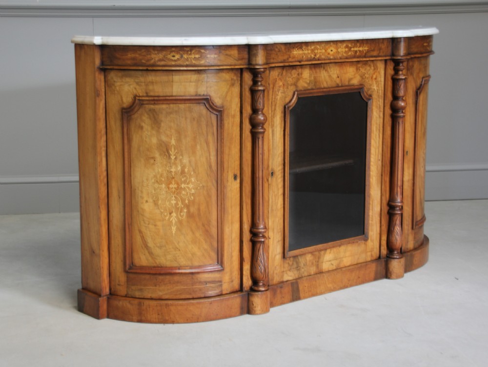 A VICTORIAN BURR WALNUT CREDENZA. View III