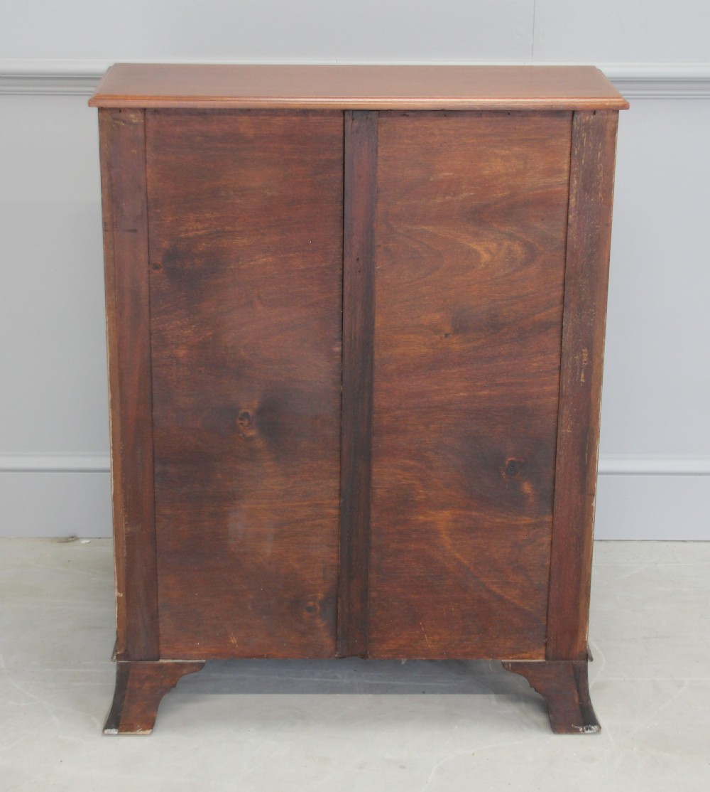 AN EDWARDIAN MAHOGANY CYLINDER BUREAU View VI