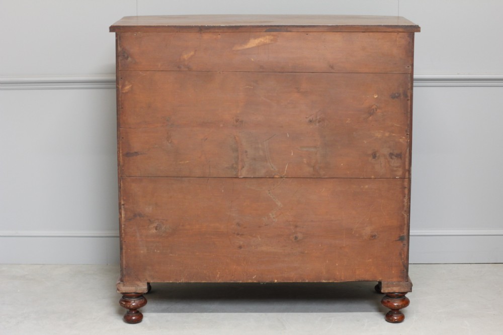 A Victorian Curl Mahogany bow fronted chest of drawers View IX